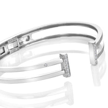 Load image into Gallery viewer, Hot Diamonds Double T bar Bangle.
