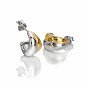 Hot Diamonds Droplet Two Tone Earirngs