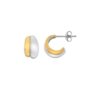 Hot Diamonds Droplet Two Tone Earirngs