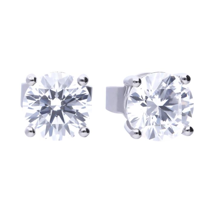 Diamonfire Cubic Zirconia Four Claw Studs - 1.00ct