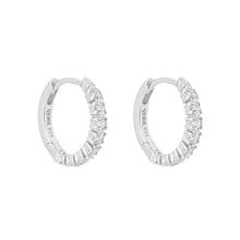 Load image into Gallery viewer, Diamonfire Cubic Zirconia Huggie Hoops
