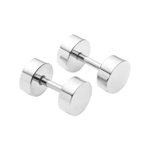 Steel Disc Stud Earrings