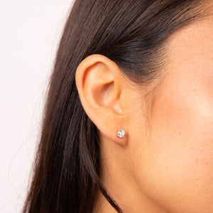 Diamonfire Gold Plated Cubic Zirconia Studs