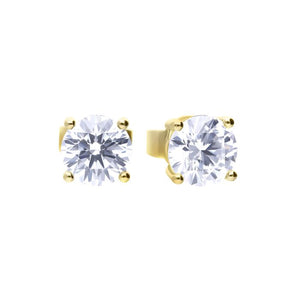 Diamonfire Gold Plated Cubic Zirconia Studs