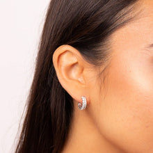 Load image into Gallery viewer, Diamonfire Cubic Zirconia Double Hoop
