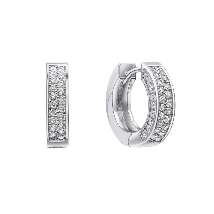 Diamonfire Cubic Zirconia Chunky Huggie Hoops