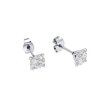 Load image into Gallery viewer, Steel Cubic Zirconia Stud Earrings
