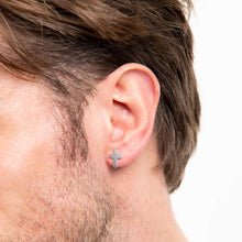 Load image into Gallery viewer, Steel Cross Stud Earrings
