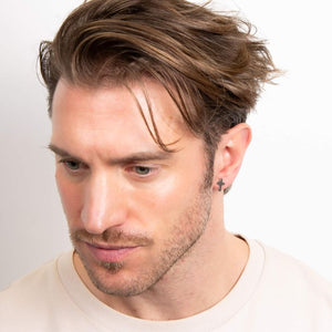 Steel Cross Stud Earrings