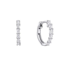Load image into Gallery viewer, Diamonfire Baguette Cubic Zirconia Huggie Hoops
