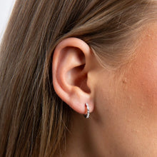 Load image into Gallery viewer, Diamonfire Baguette Cubic Zirconia Huggie Hoops
