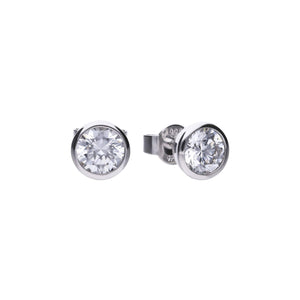 Diamonfire Cubic Zirconia Bezel Set Earrings 0.75ct