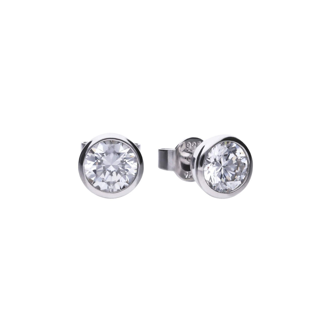 Diamonfire Cubic Zirconia Bezel Set Earrings 0.75ct