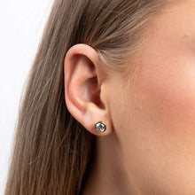 Load image into Gallery viewer, Diamonfire Cubic Zirconia Gold Plated Rub Over Stud Earrings
