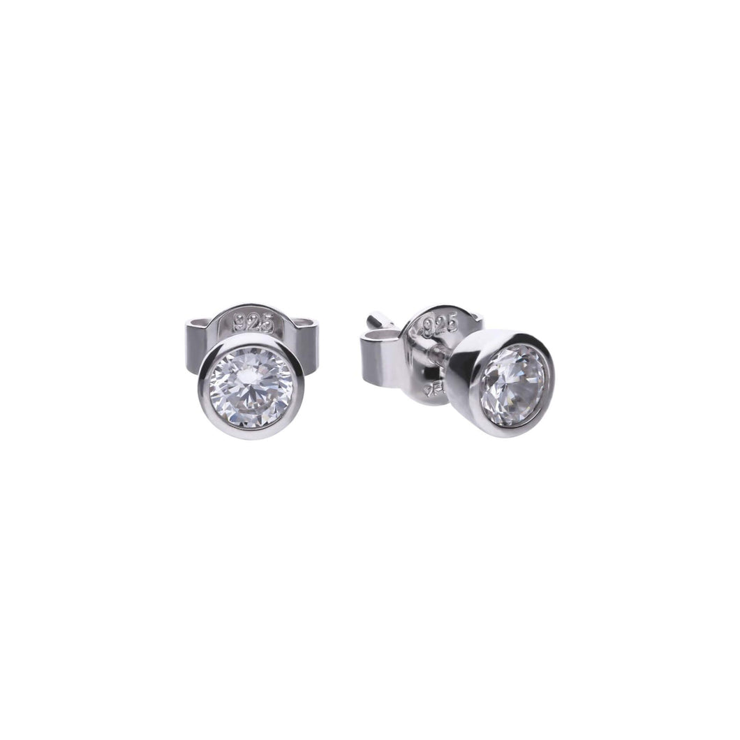 Diamonfire Cubic Zirconia Bezel Set Earrings 0.25ct