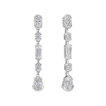Load image into Gallery viewer, Diamonfire Cubic Zirconia Deco Line Drop Earrings
