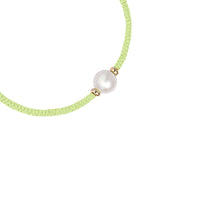 Load image into Gallery viewer, Jersey Pearl Tassel Bracelet - Mint
