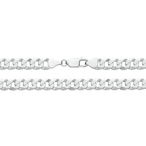 Silver 18"Flat Bevelled Curb Chain