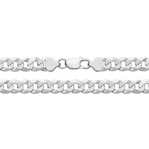 Silver 22" Flat Bevelled Curb Chain