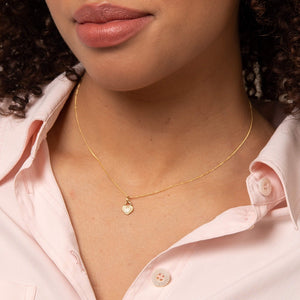 9ct Gold Diamond Heart Padlock Necklace
