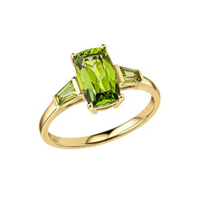 Load image into Gallery viewer, 9ct Gold Peridot Trilogy Ring
