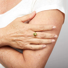 Load image into Gallery viewer, 9ct Gold Peridot Trilogy Ring
