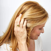 Load image into Gallery viewer, 9ct Gold Peridot Trilogy Ring
