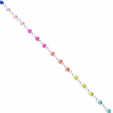 Load image into Gallery viewer, Silver Bracelet with Coloured Beads
