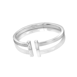 Hot Diamond Hammered T Bangle