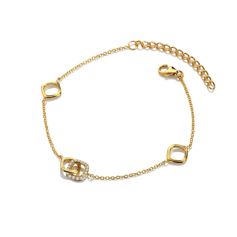 Hot Diamonds Gold Edit Connected Bracelet