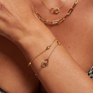 Hot Diamonds Gold Edit Connected Bracelet