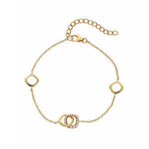 Hot Diamonds Gold Edit Connected Bracelet