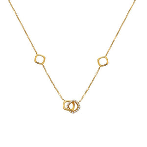 Hot Diamonds Gold Edit Connected Necklace