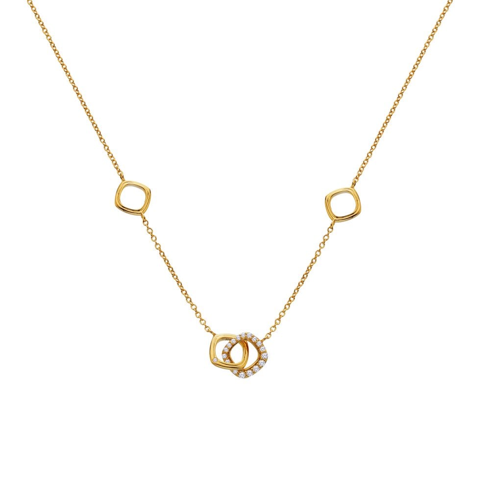 Hot Diamonds Gold Edit Connected Necklace