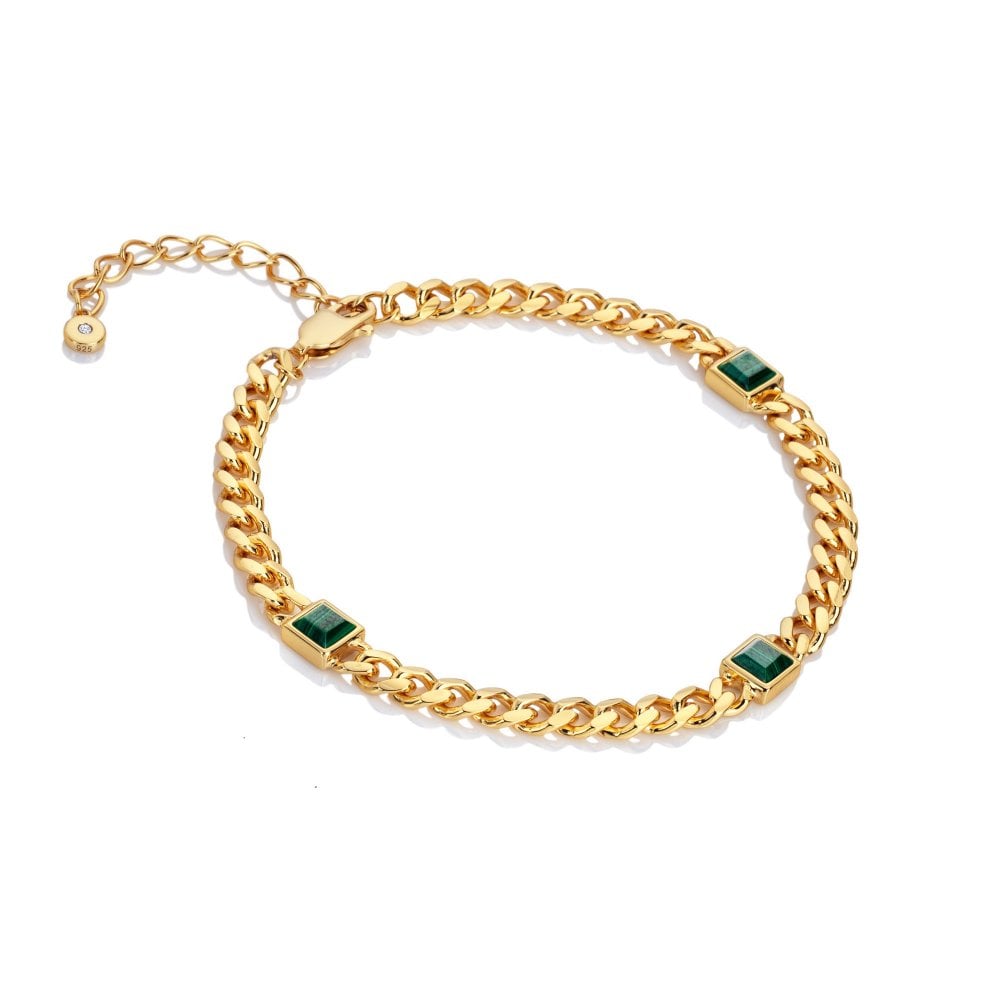 Hot Diamonds Gold Edit Malachite Revive Bracelet