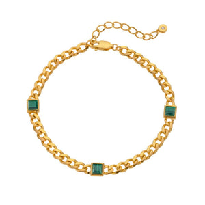Hot Diamonds Gold Edit Malachite Revive Bracelet