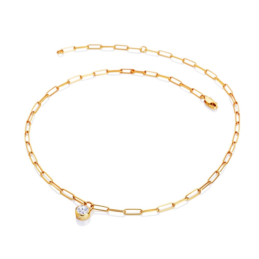 Hot Diamonds Gold Edit Revolve Necklace