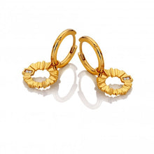 Load image into Gallery viewer, Hot Diamonds Gold Edit Believe Hoop Earrings
