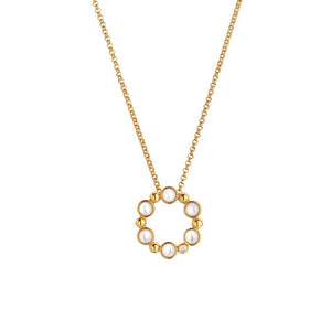 Hot Diamonds Gold Edit Calm Mother Of Pearl Necklace