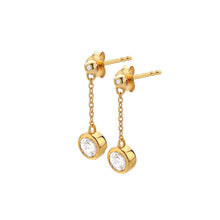 Load image into Gallery viewer, Hot Diamonds Gold Edit Droplet Chain Earrings
