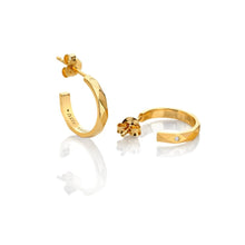 Load image into Gallery viewer, Hot Diamonds Gold Edit Harlequin Hoop Earrings
