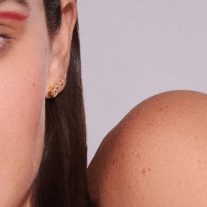 Hot Diamonds Gold Edit Petal Stud Earrings