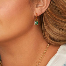 Load image into Gallery viewer, Hot Diamonds Gold Edit Revive Malachite Earrings
