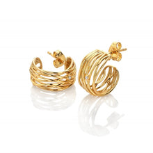 Load image into Gallery viewer, Hot Diamonds Gold Edit String Hoop Earrings
