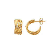 Load image into Gallery viewer, Hot Diamonds Gold Edit String Hoop Earrings
