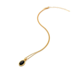 Hot Diamonds Gold Edit Black Onyx Necklace