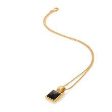 Load image into Gallery viewer, Hot Diamonds Gold Edit Black Onyx Square Pendant
