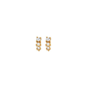 Hot Diamond Jac Jossa White Topaz Graduated Stud Earrings