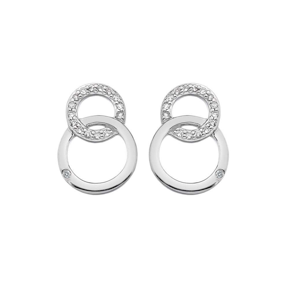Hot Diamonds Striking Interlocking Earrings