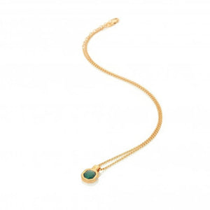 Hot Diamonds Gold Edit Revive Malachite Necklace